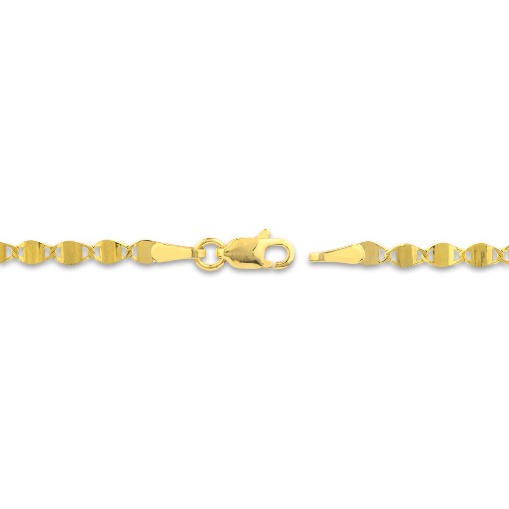 Diamond-Cut Valentino Chain Bracelet 14K Yellow Gold 7.5\" 980zHxsP