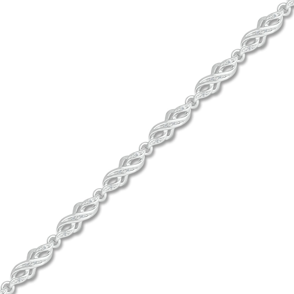 Infinity Bracelet 1/8 ct tw Diamonds Sterling Silver A6bHf7QX