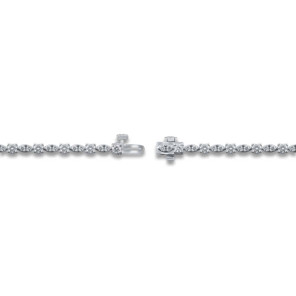 Diamond Tennis Bracelet 3 ct tw Round 14K White Gold 7\" ACRKp3JQ