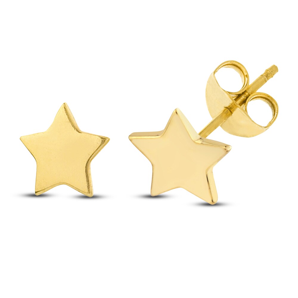 Star Stud Earrings 14K Yellow Gold AQ7T5JLV