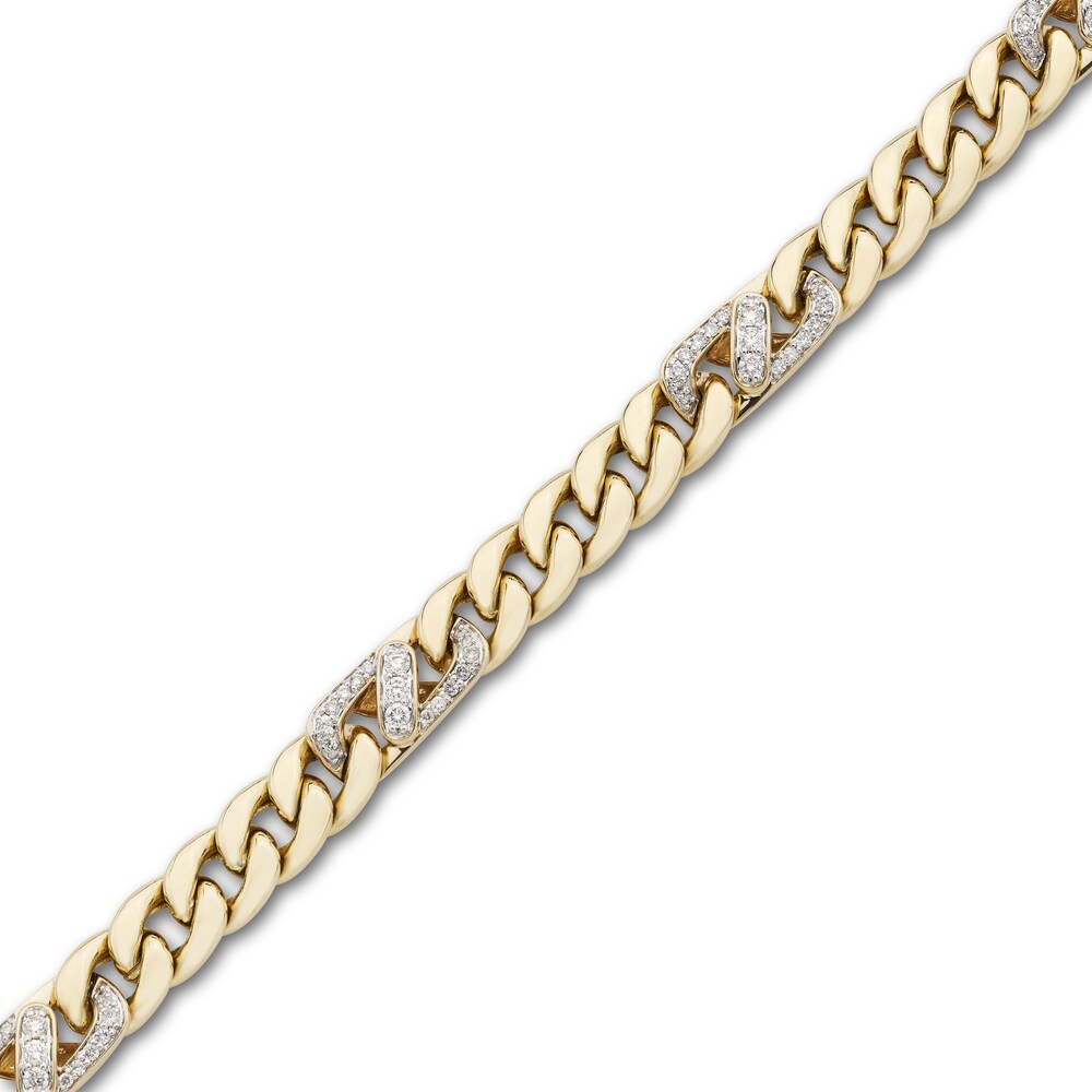 Men\'s Diamond Bracelet 1 ct tw 10K Two-Tone Gold AWqVgT4c