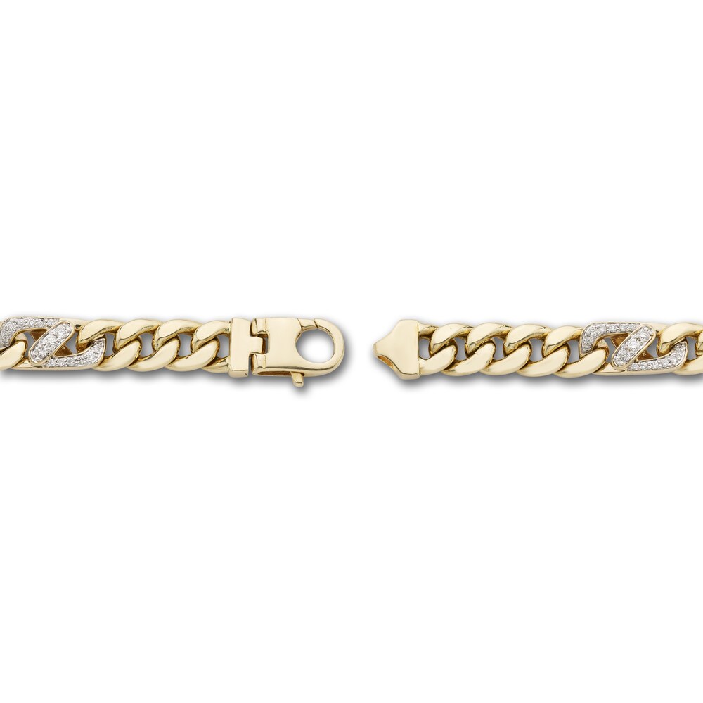 Men\'s Diamond Bracelet 1 ct tw 10K Two-Tone Gold AWqVgT4c