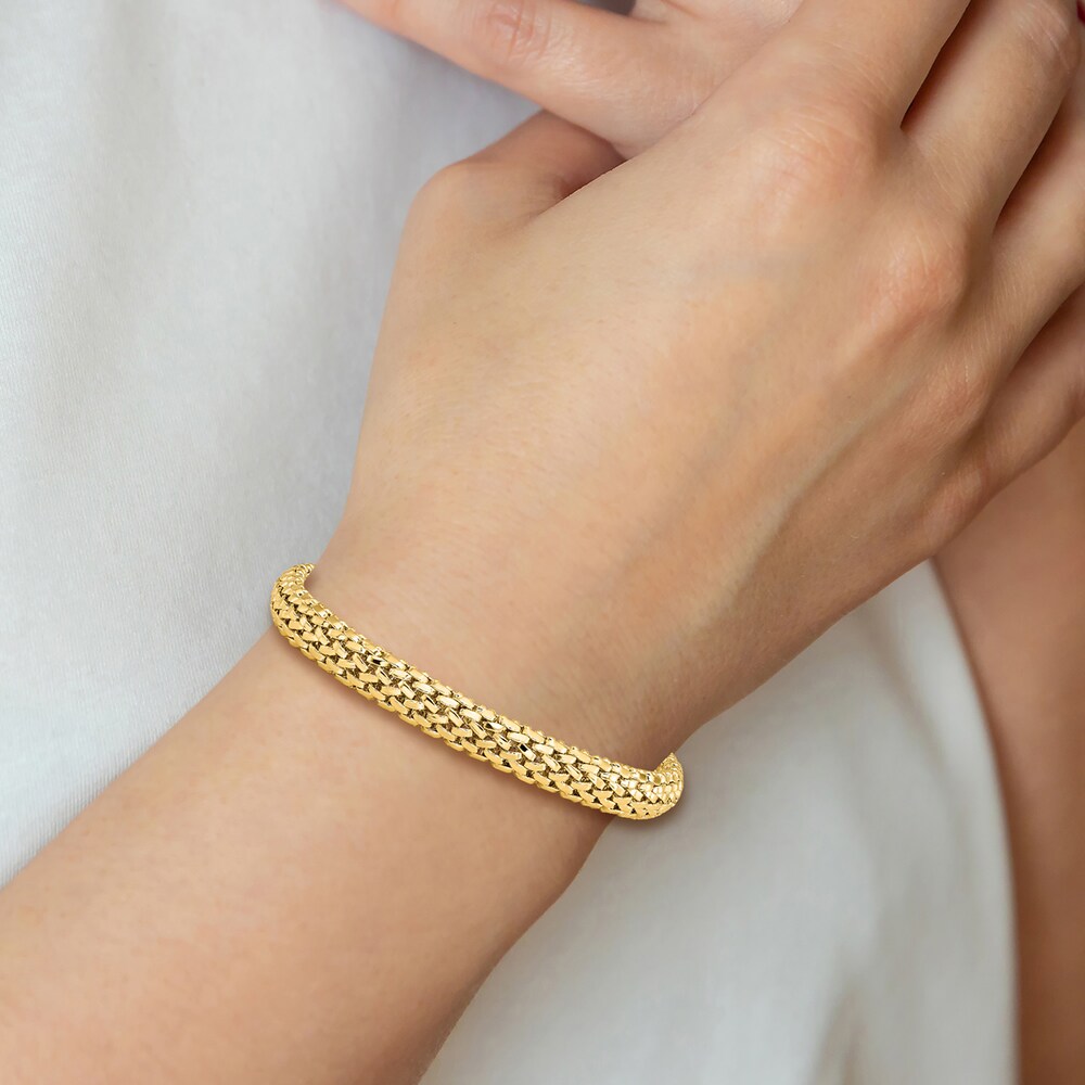 Mesh Bracelet 14K Yellow Gold 7.25 Length An2wMeHz