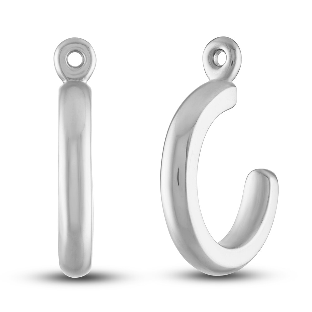 Hoop Earring Jackets 14K White Gold AzDBNWQz