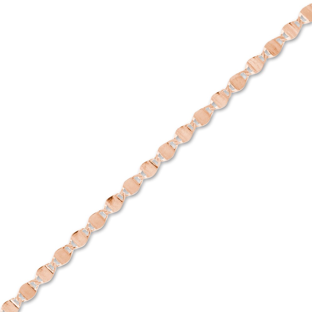 Diamond-Cut Valentino Bracelet 14K Rose Gold 7.5\" Adj. BDzzWG3k