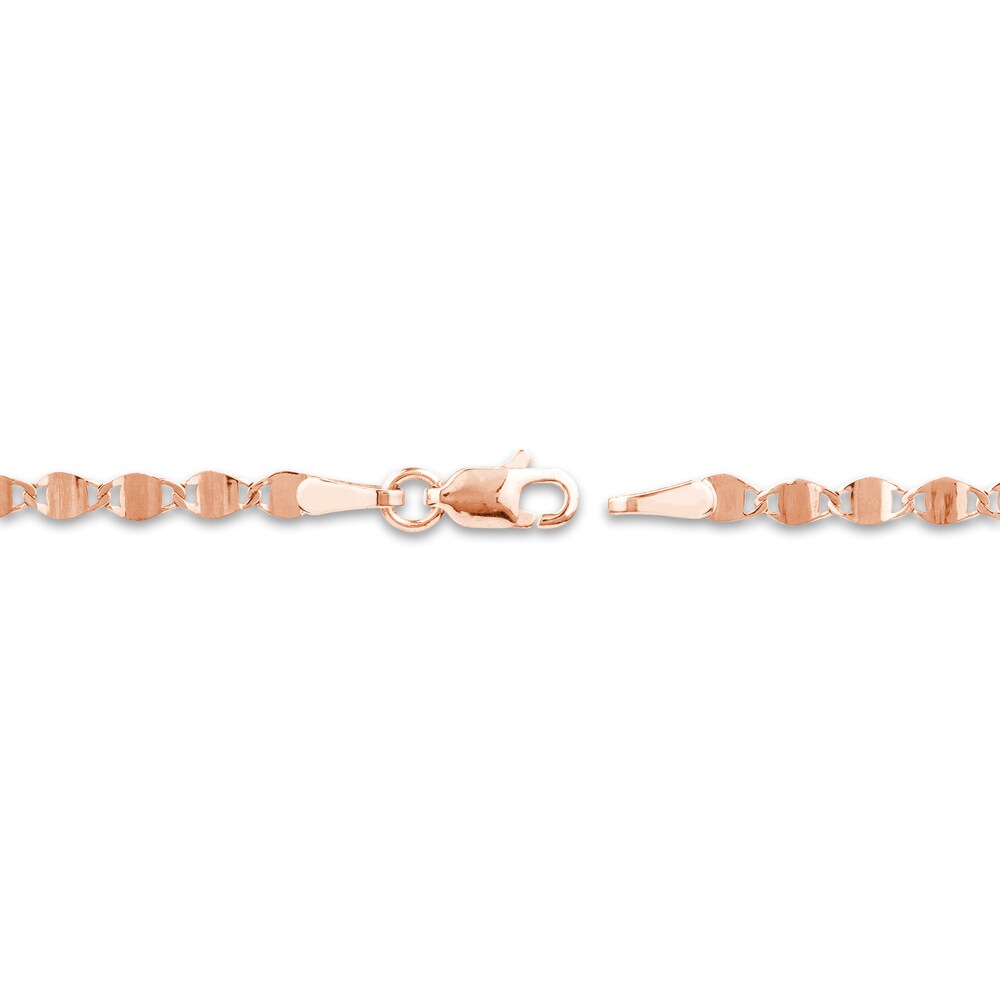 Diamond-Cut Valentino Bracelet 14K Rose Gold 7.5\" Adj. BDzzWG3k