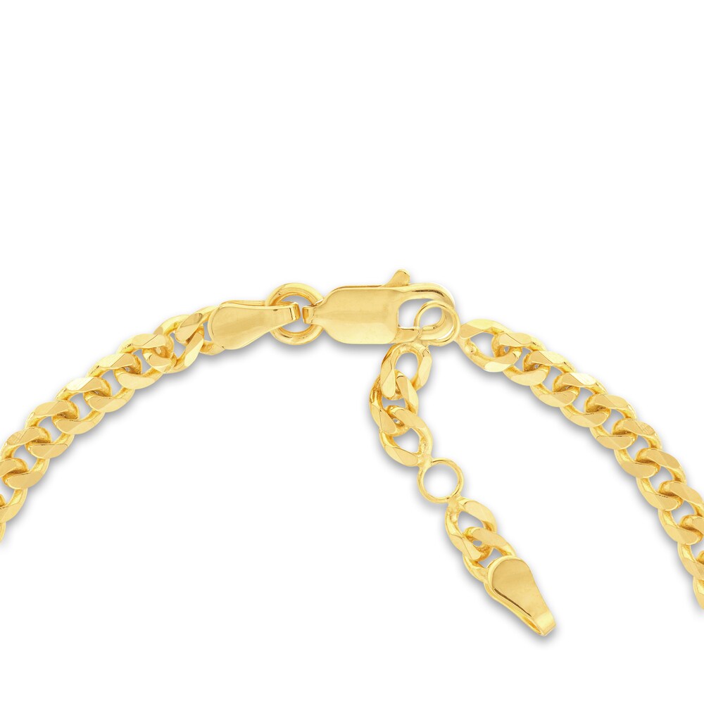 LOVE\" Curb Bracelet 14K Yellow Gold 6.6\" Adj. Bf8fbIdg