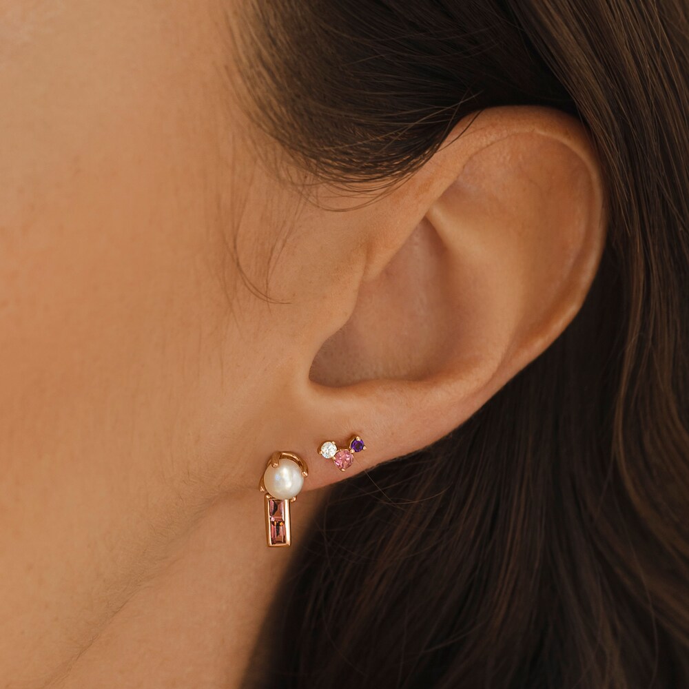 Juliette Maison Natural Multi-Gemstone Constellation Stud Earrings 10K White Gold BghGVbpb