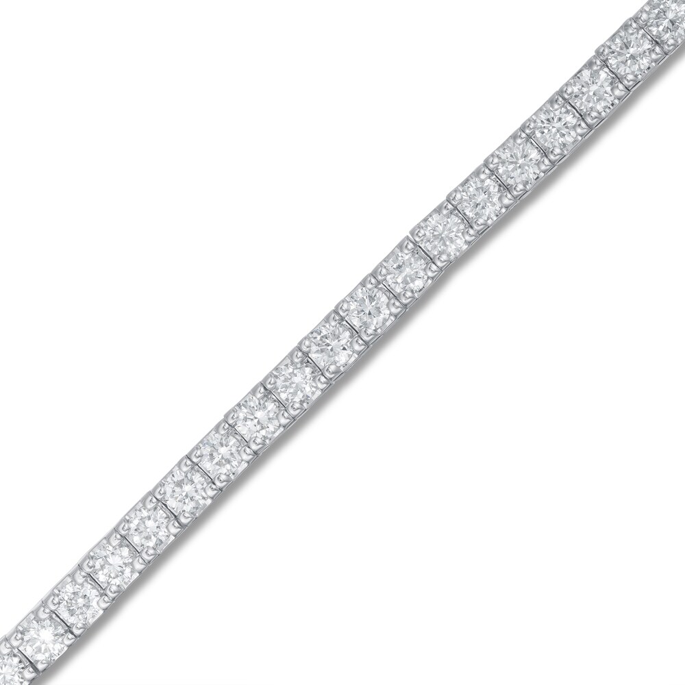 Lab-Created Diamond Bracelet 3 ct tw Round 14K White Gold C0Nu5ynU