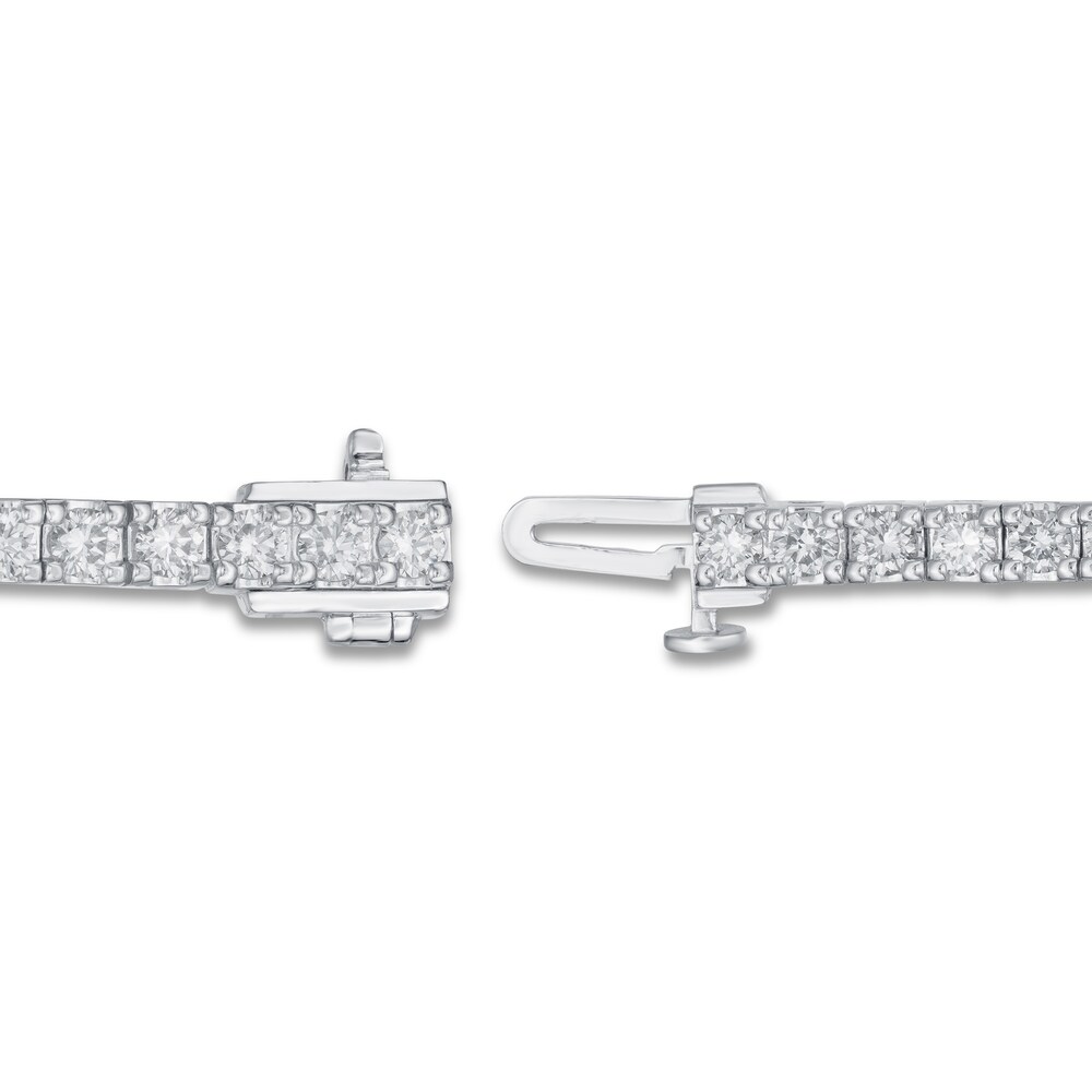 Lab-Created Diamond Bracelet 3 ct tw Round 14K White Gold C0Nu5ynU