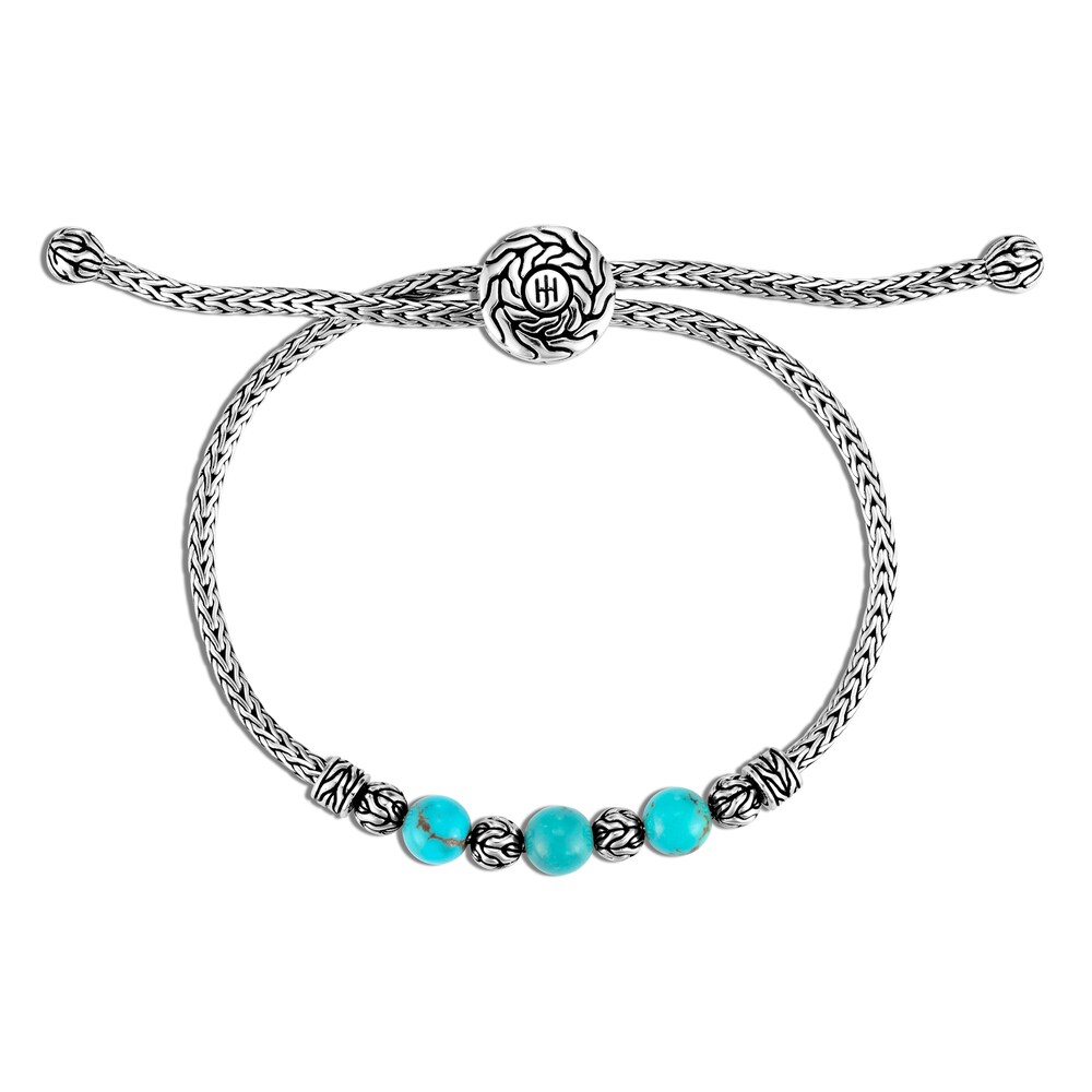 John Hardy Classic Chain Pull Through Bracelet in Silver with Gemstone, Medium - Large C21moB8A