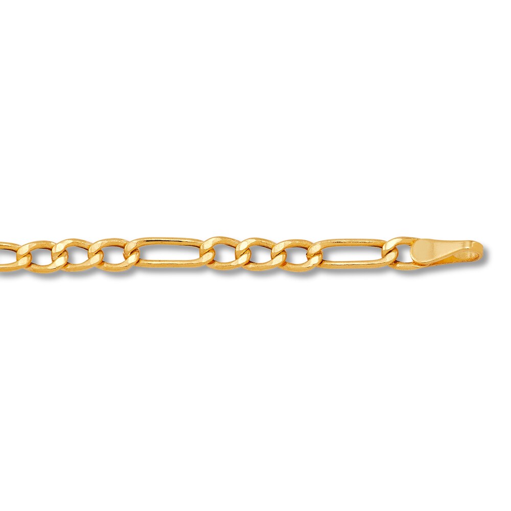 Children\'s Hollow Figaro Link Bracelet 14K Yellow Gold C7b1IdbX