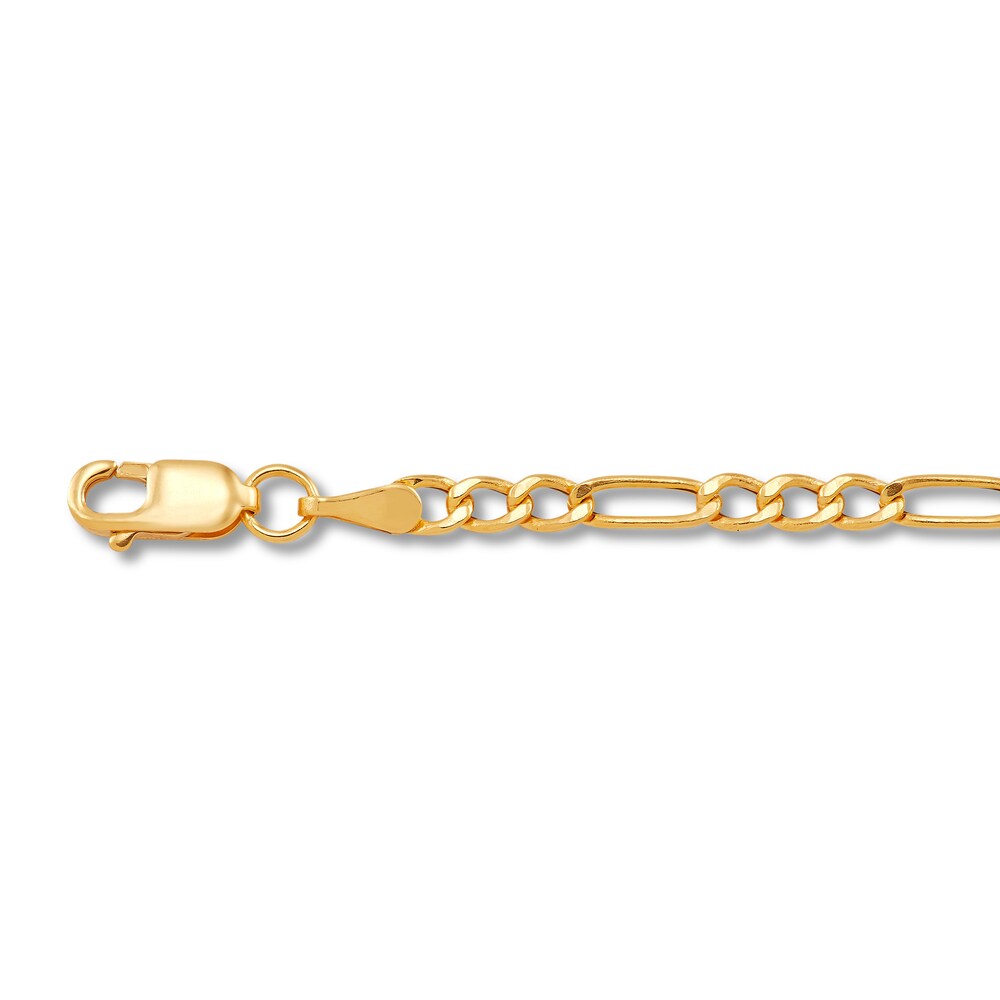 Children\'s Hollow Figaro Link Bracelet 14K Yellow Gold C7b1IdbX