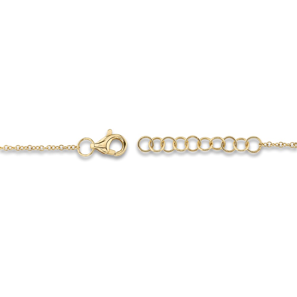 Shy Creation Natural Mother-of-Pearl Heart Bracelet 1/20 ct tw Diamonds 14K Yellow Gold 6\" SC55019154 CQT2galy