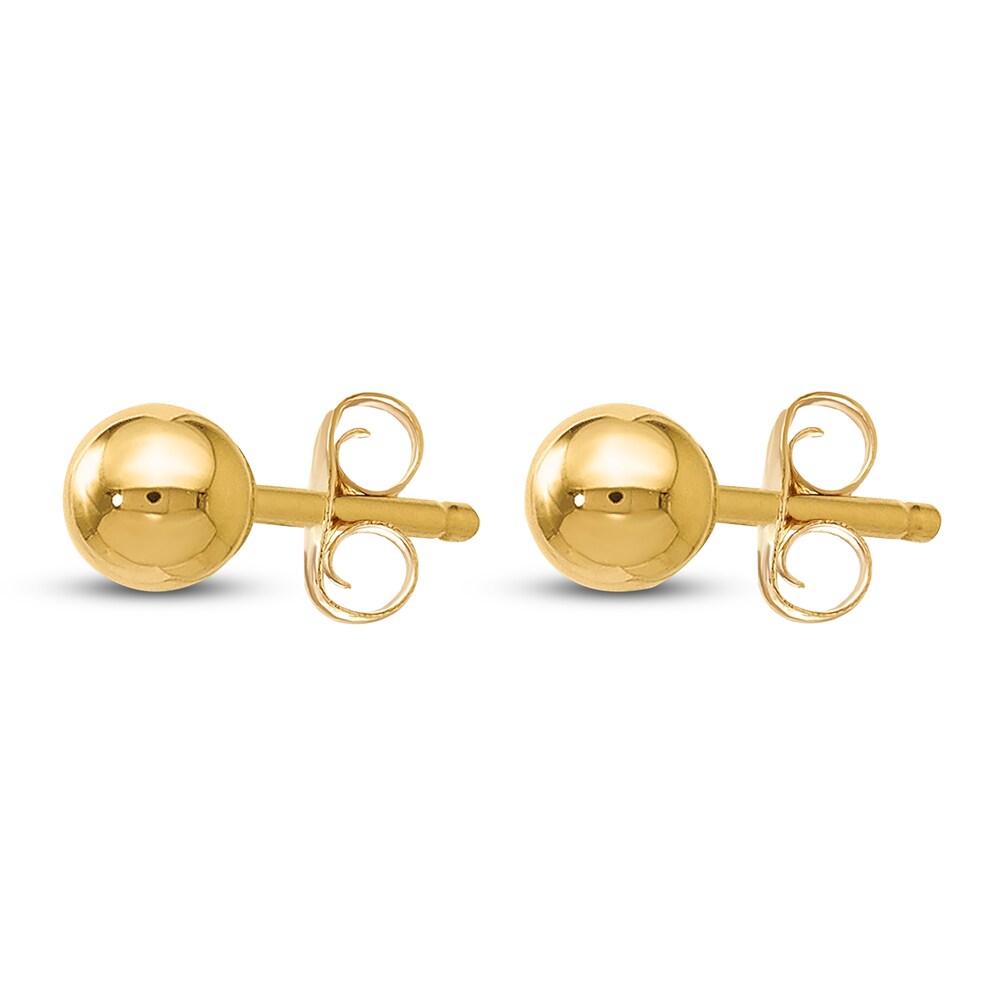 Ball Stud Earrings 14K Yellow Gold 3MM CgNevdup