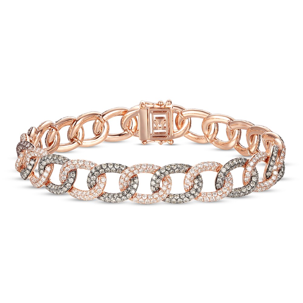 Le Vian Chocolate Diamond Bracelet 6-1/3 ct tw 14K Strawberry Gold ColUl91e [ColUl91e]
