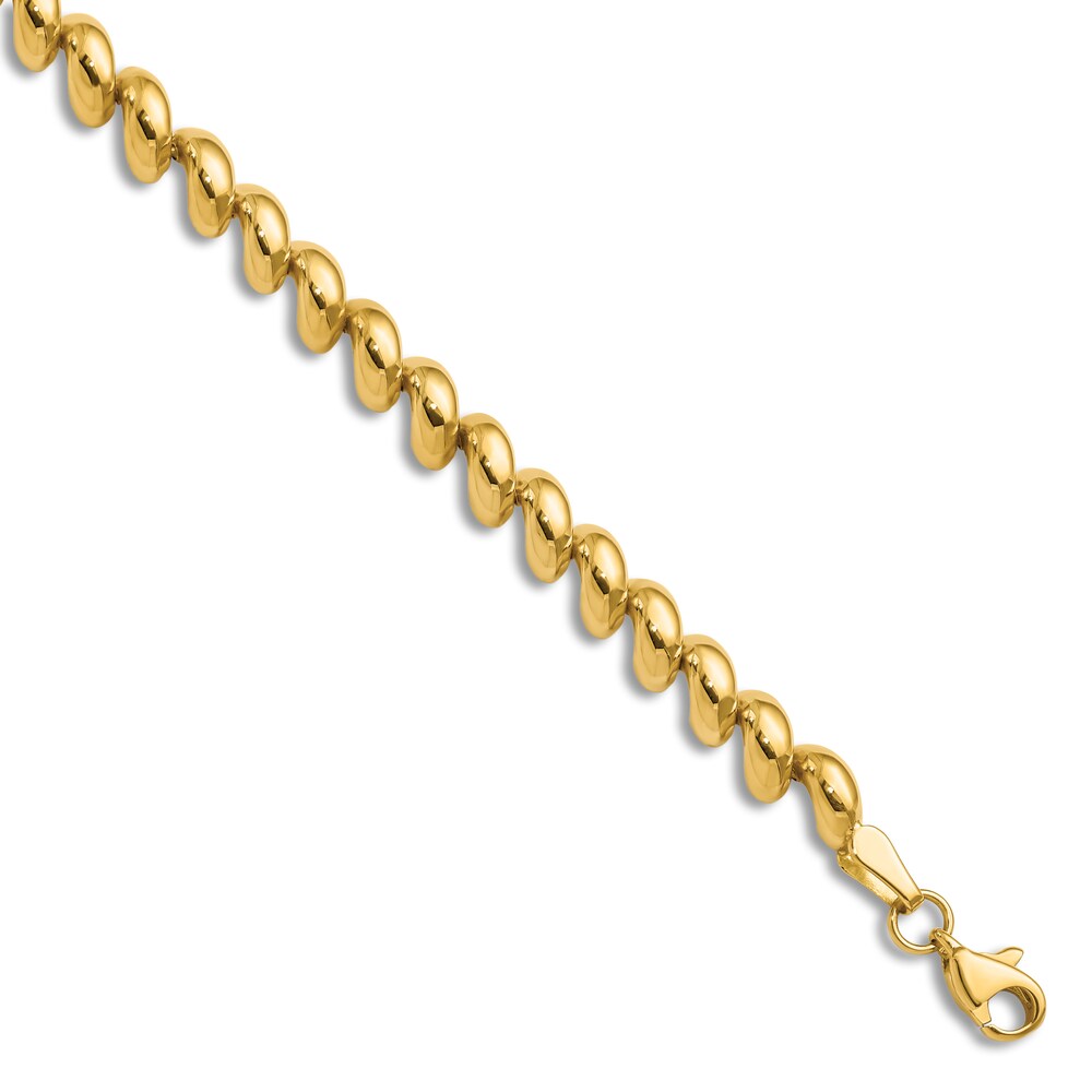 San Marco Chain Bracelet 14K Yellow Gold 7.5" DNT1OAdH