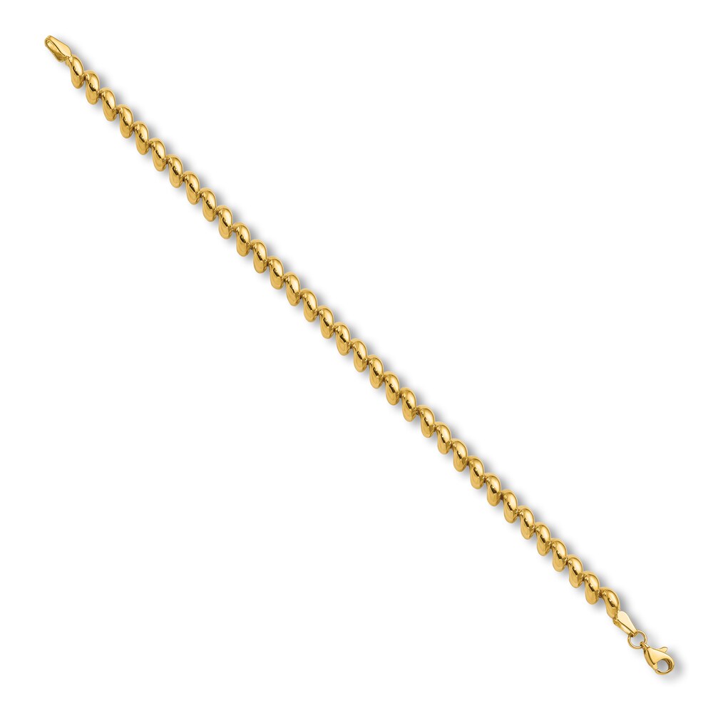 San Marco Chain Bracelet 14K Yellow Gold 7.5\" DNT1OAdH