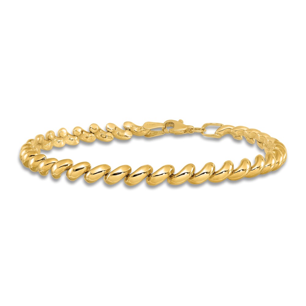 San Marco Chain Bracelet 14K Yellow Gold 7.5\" DNT1OAdH