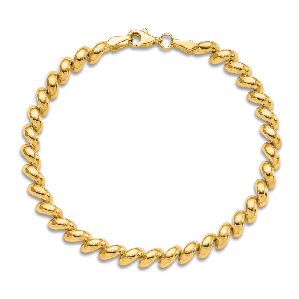 San Marco Chain Bracelet 14K Yellow Gold 7.5\" DNT1OAdH