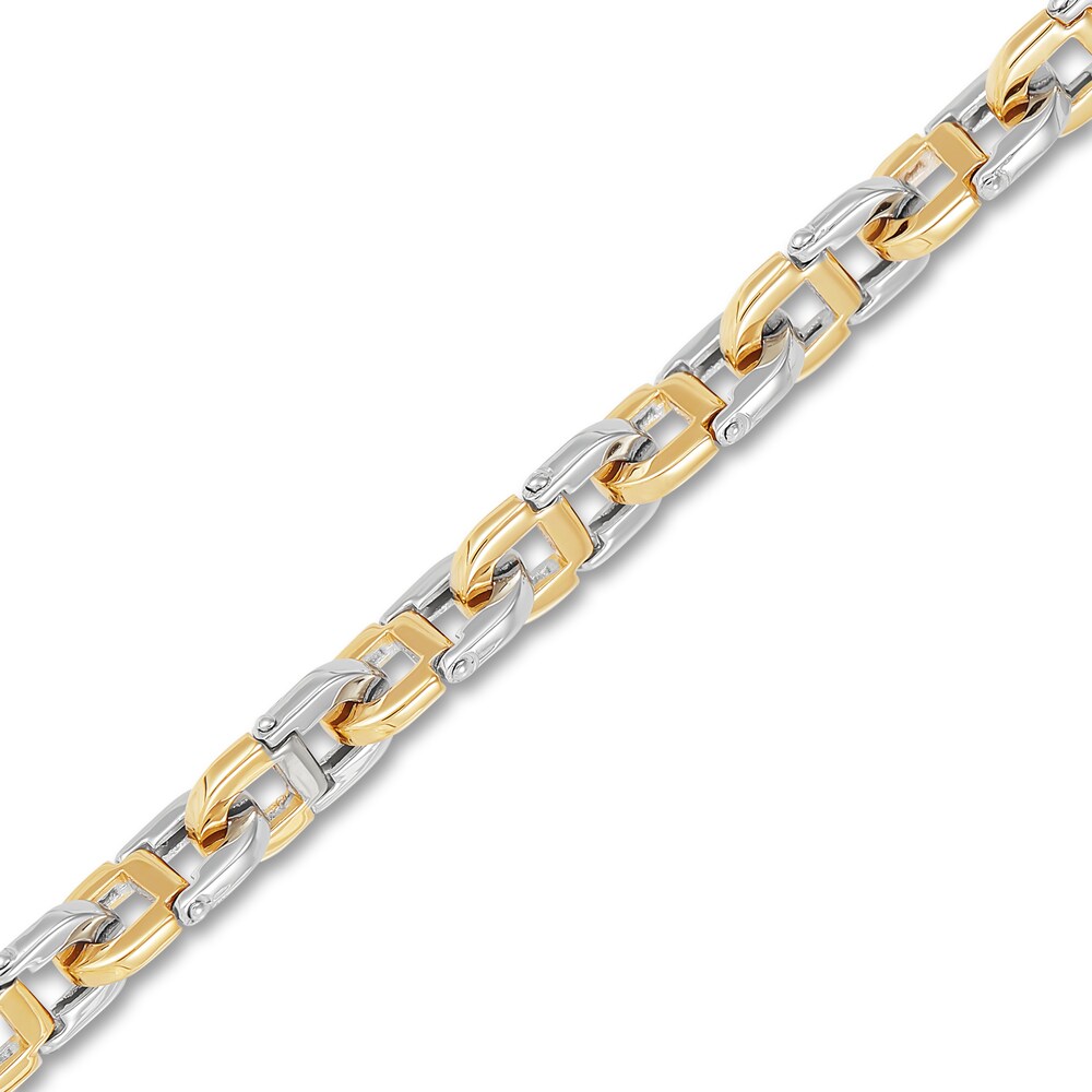 Italia D\'Oro Men\'s Mariner Link Bracelet 14K Two-Tone Gold 8.25\" DdNnpL0r