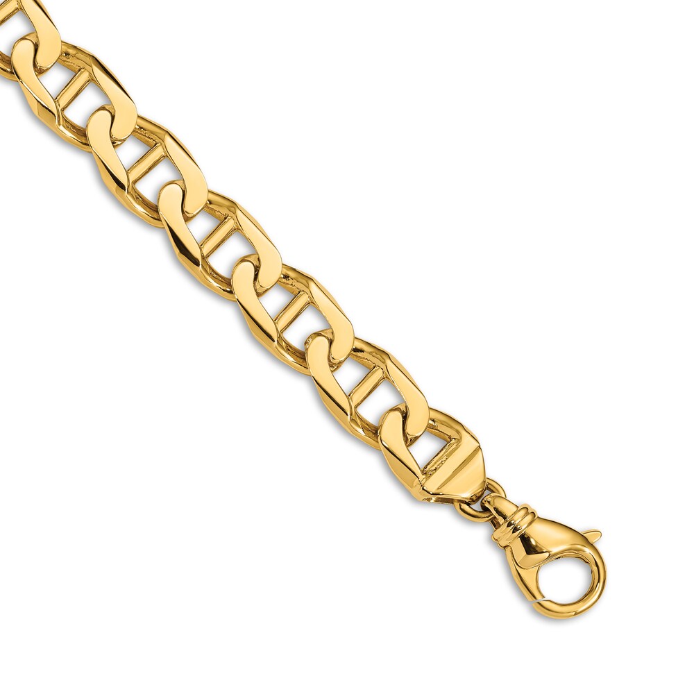 Men\'s Anchor Link Bracelet 14K Yellow Gold 10.3mm 9\" Dlgt3gE6