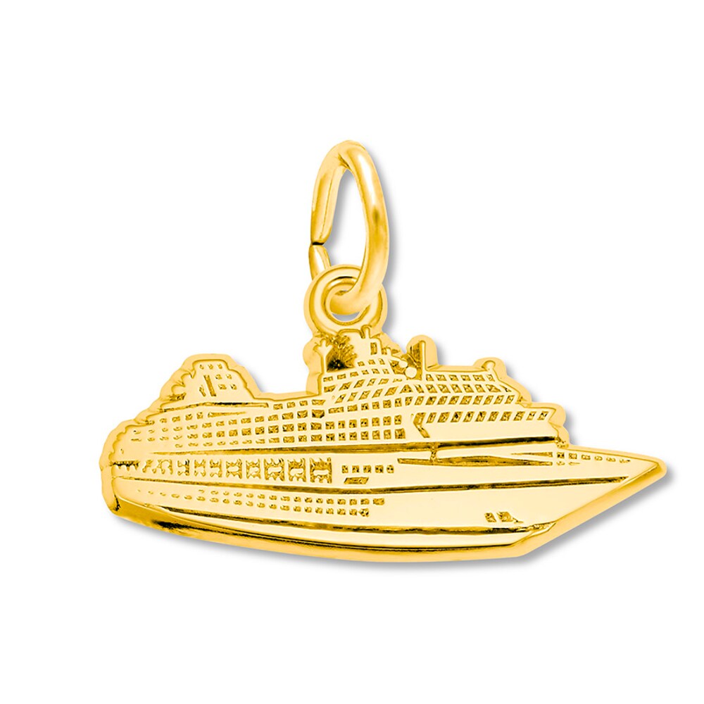 Cruise Ship Charm 14K Yellow Gold E7ZQBgck [E7ZQBgck]