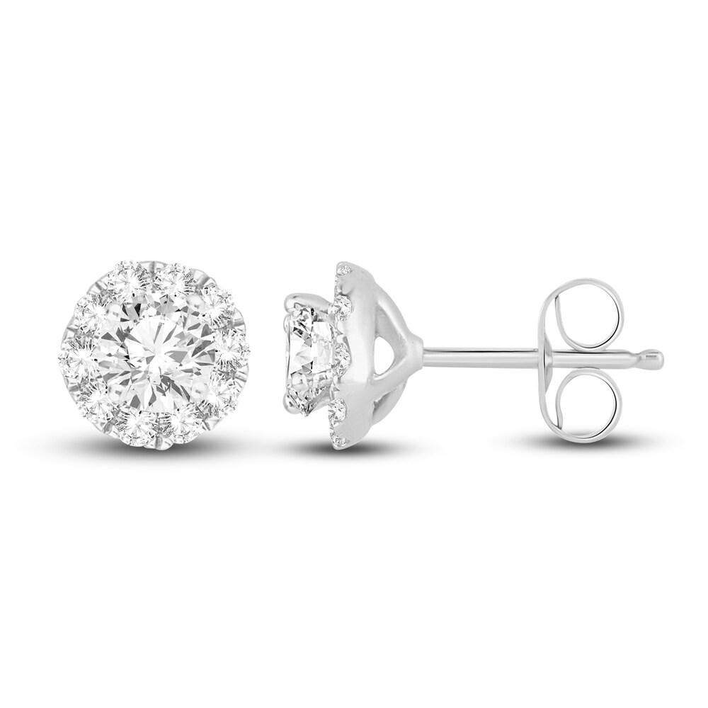 Diamond Stud Earrings 1/4 ct tw Round 14K White Gold EEhuT19q