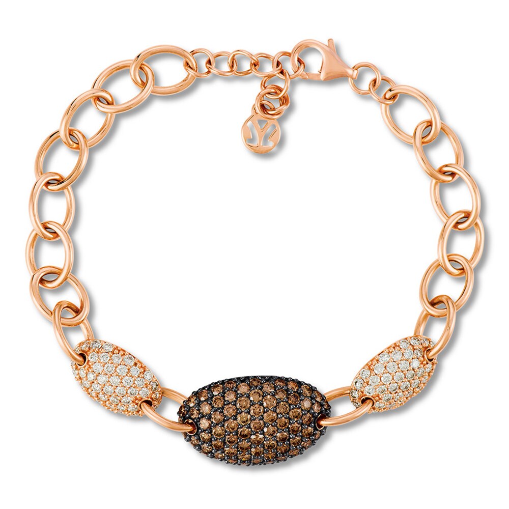 Le Vian Diamond Bracelet 3-7/8 ct tw 14K Strawberry Gold El8ExBC9 [El8ExBC9]