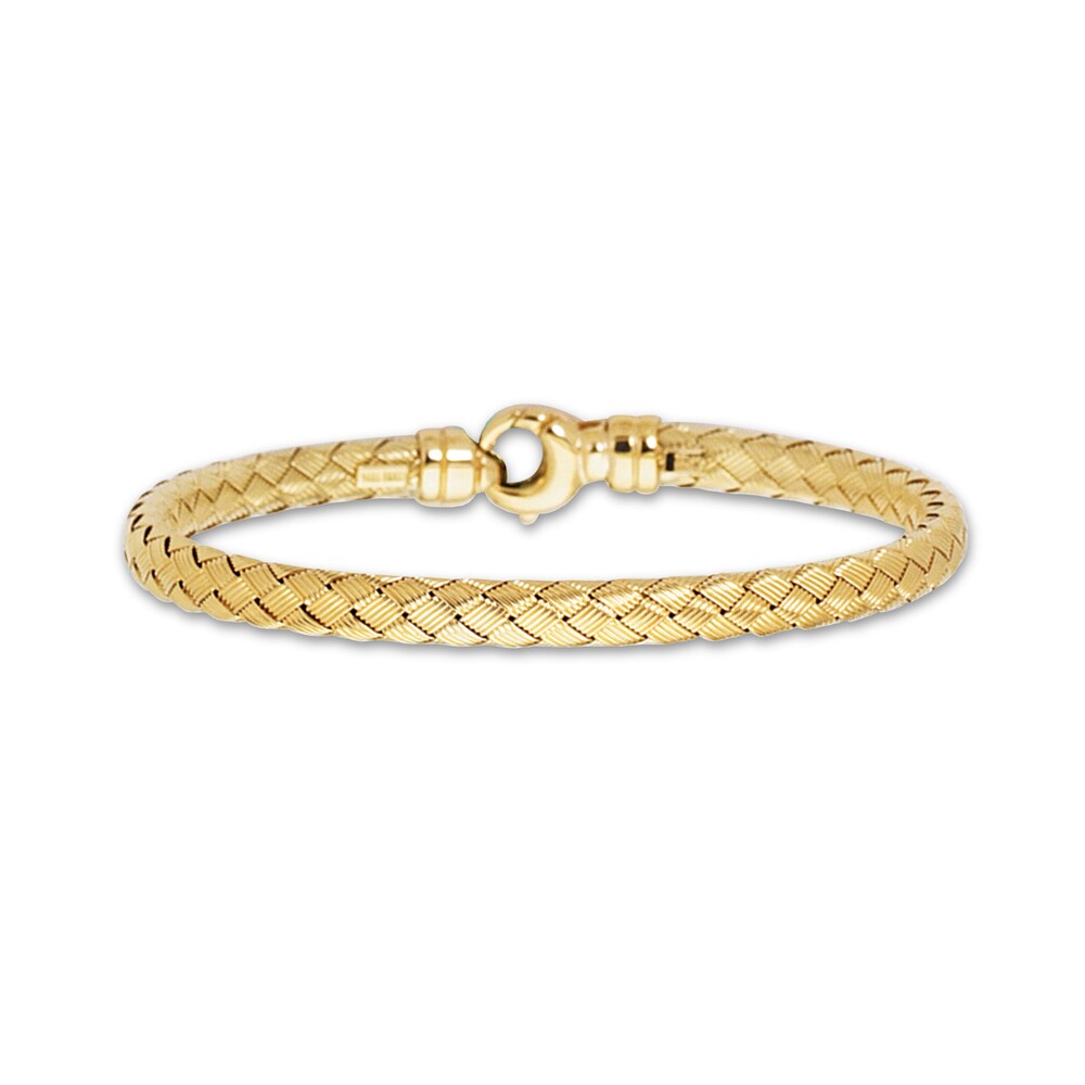 Weave Bracelet 14K Yellow Gold 7.25" FQ4p3tll