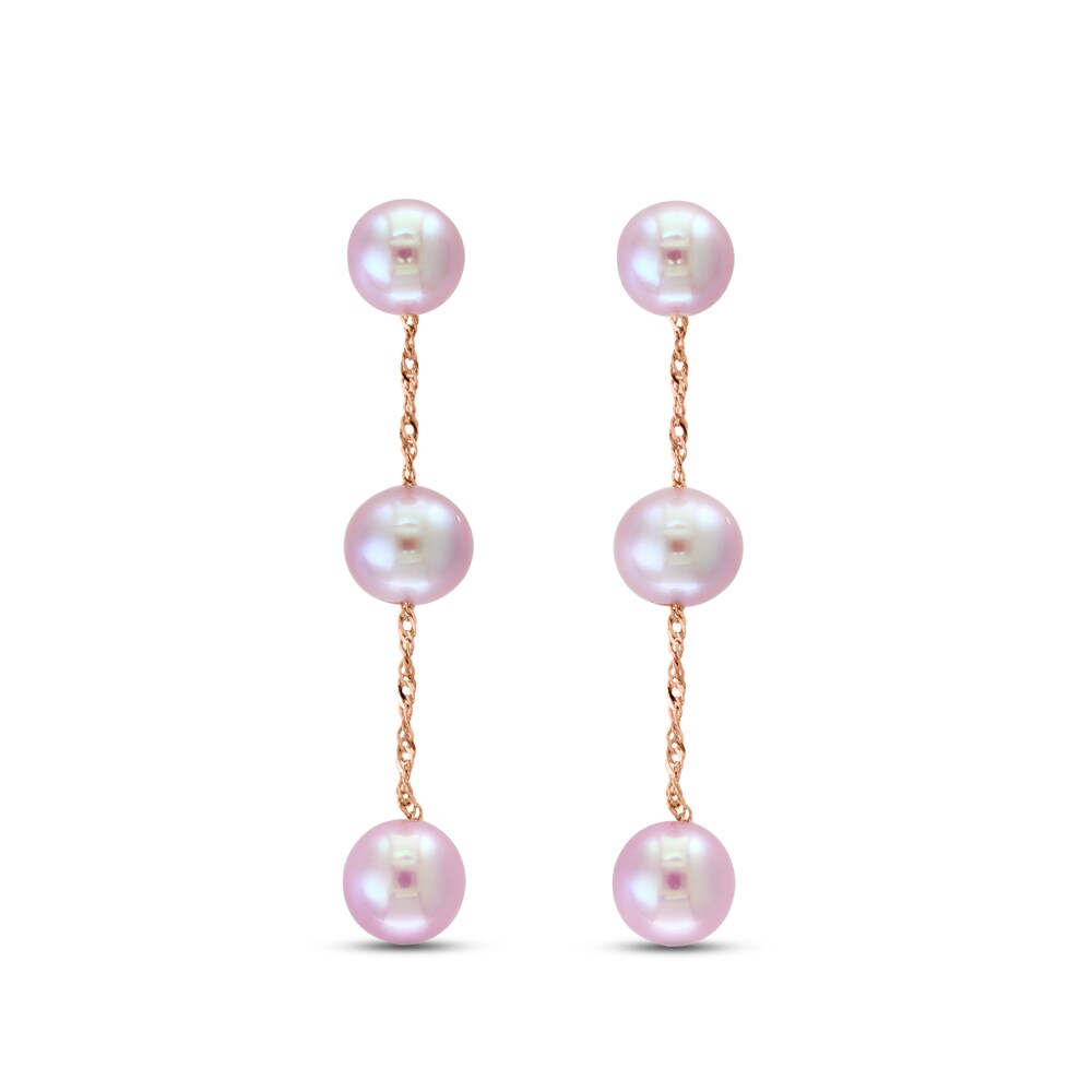 LALI Jewels Cultured Freshwater Pearl Drop Earrings 14K Rose Gold FipKDt4J [FipKDt4J]