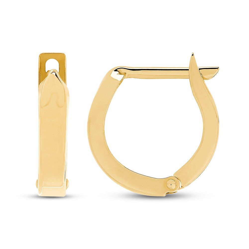 Children\'s Oval Hoop Earrings 14K Yellow Gold G20QfGn6 [G20QfGn6]