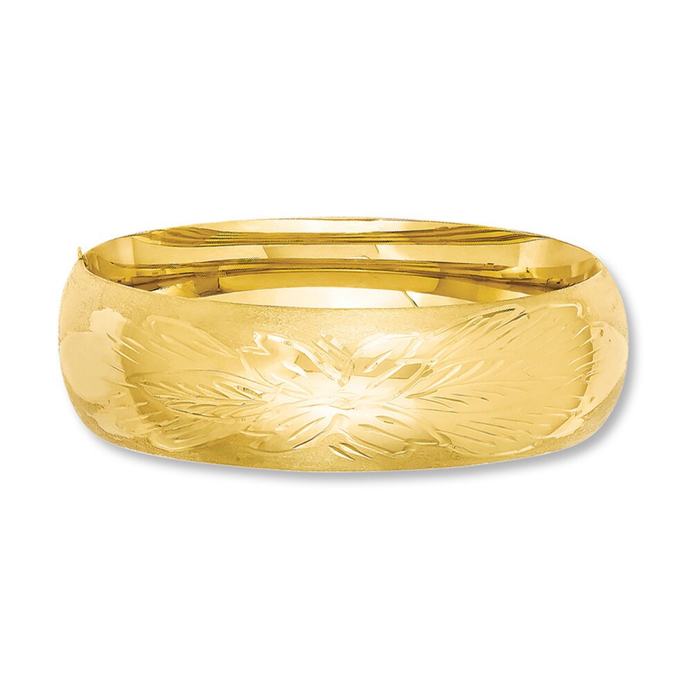 Bangle Bracelet 14K Yellow Gold 8 Length GEB1QJRD