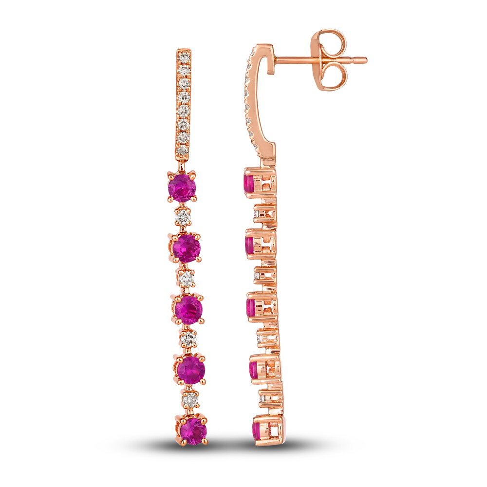 Le Vian Natural Ruby Earrings 1/4 ct tw Diamonds 14K Strawberry Gold GgaEjbcv