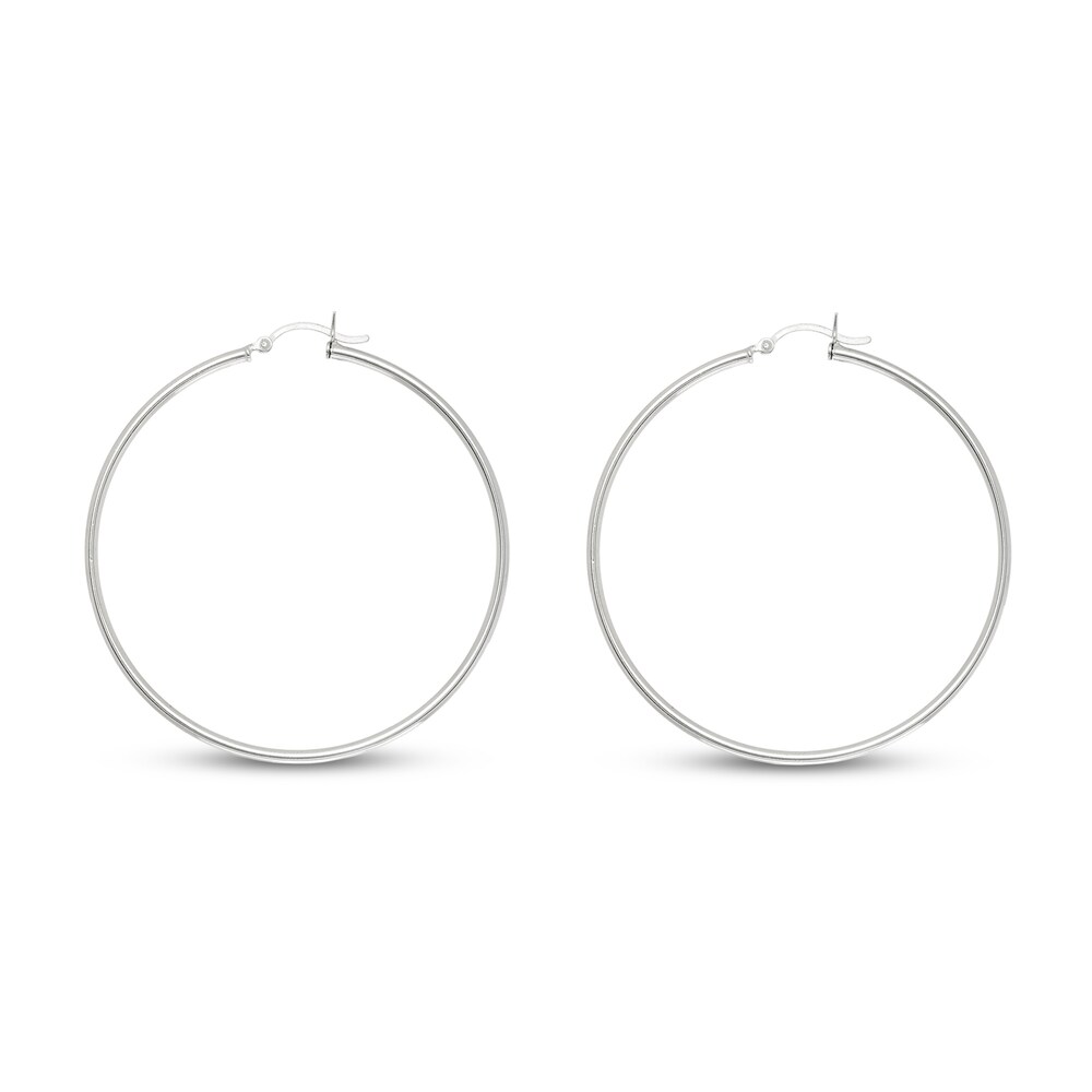 Hoop Earrings Sterling Silver 50mm Hivwdq3L