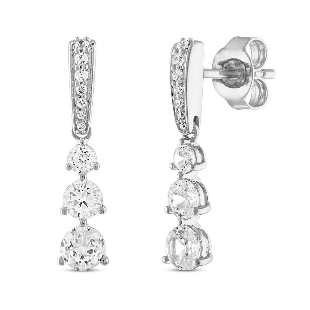Hearts Desire Diamond Earrings 1 ct tw Round 18K White Gold HpJTFErj [HpJTFErj]