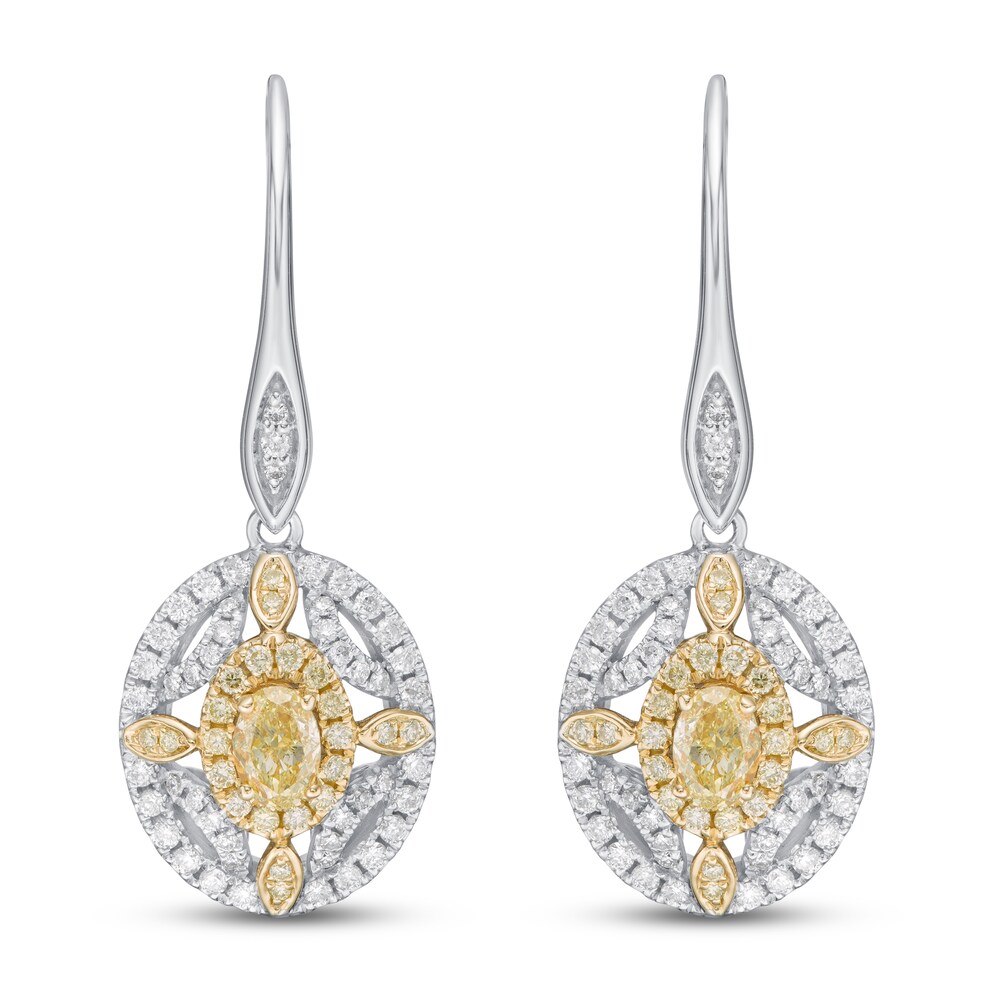 Diamond Earrings 7/8 ct tw Round 14K Two-Tone Gold IEROlIrv