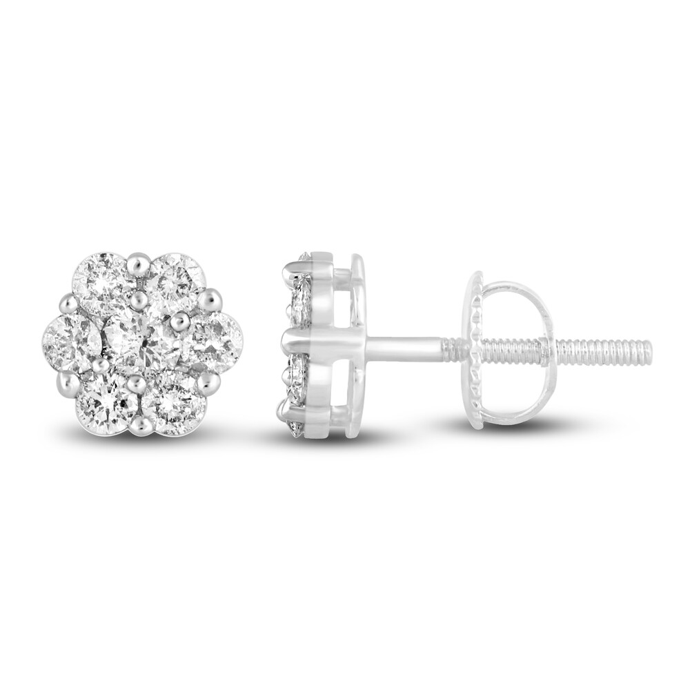 Diamond Earrings 1/4 ct tw Round 14K White Gold IKxwxHOv