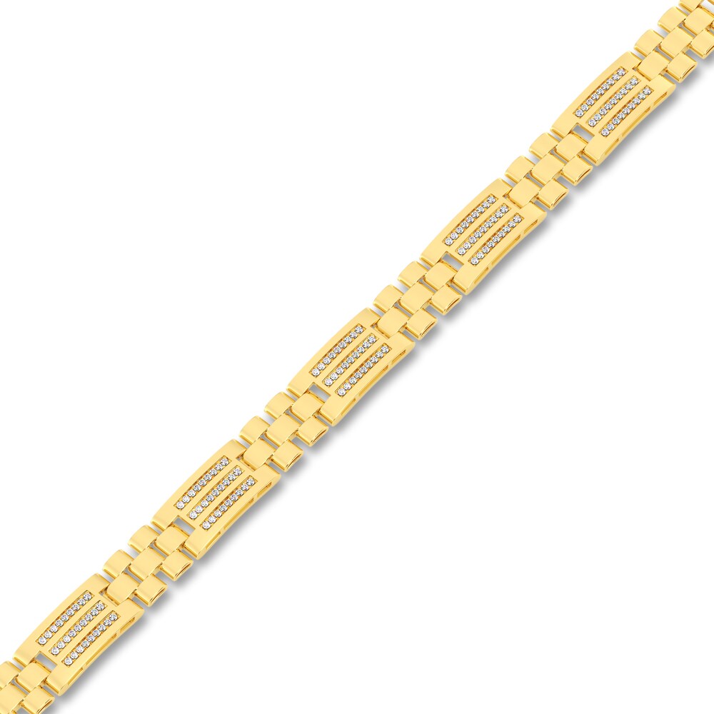 Men\'s Diamond Bracelet 1 ct tw 14K Yellow Gold 8.5\" ILF7rng9