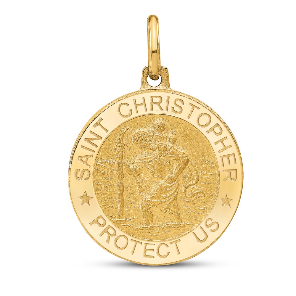 Polished St. Christopher Charm 14K Yellow Gold JP1M7COO [JP1M7COO]