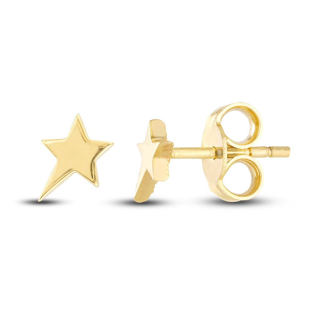 Star Stud Earrings 14K Yellow Gold JPaxE5xD