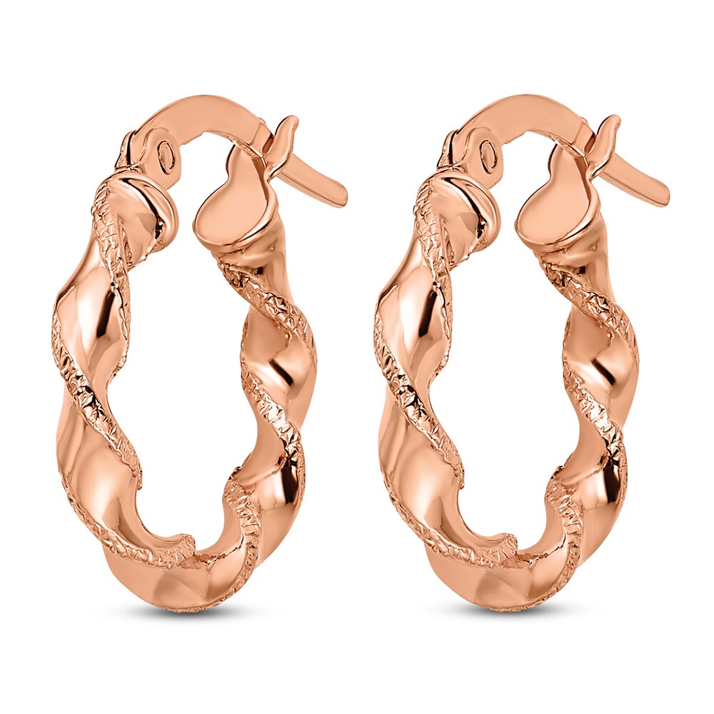 Twisted Hoop 14K Rose Gold LUrFEGlN