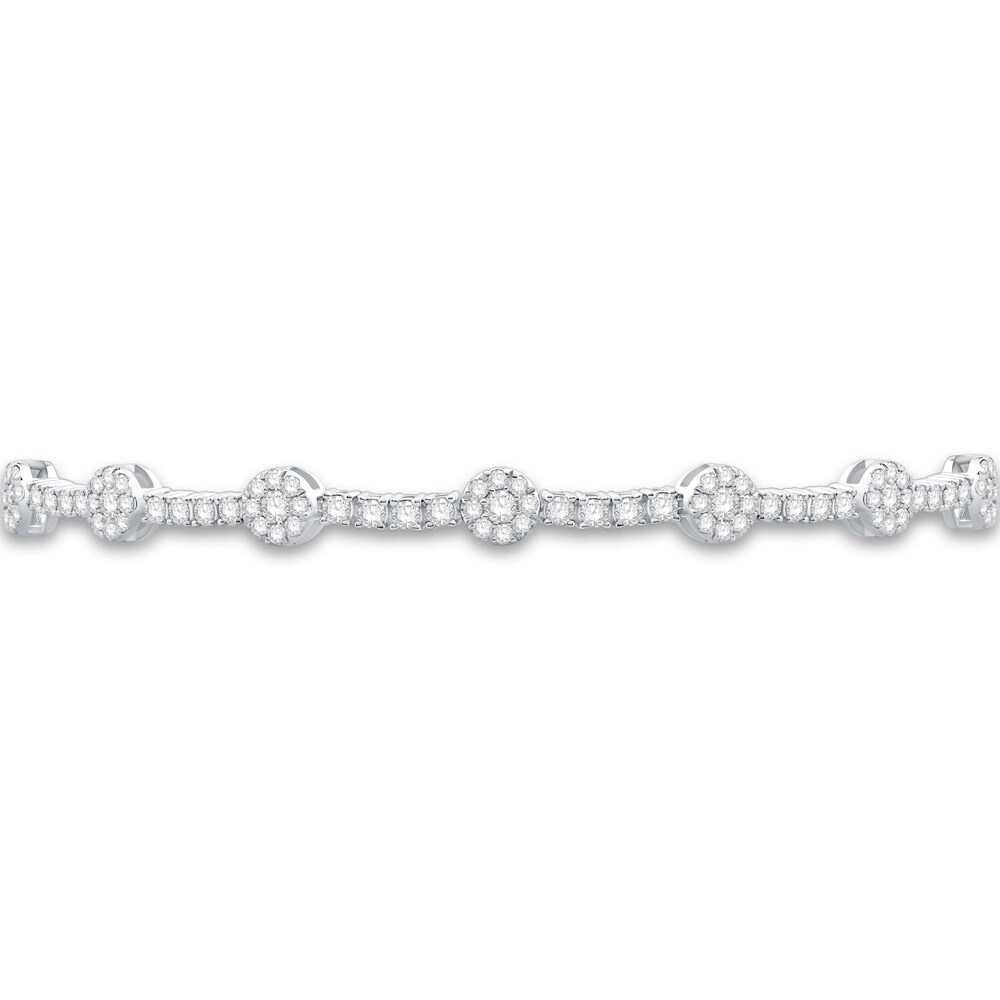 Diamond Bolo Bracelet 1-1/2 ct tw Round 14K White Gold LYAsgN3F