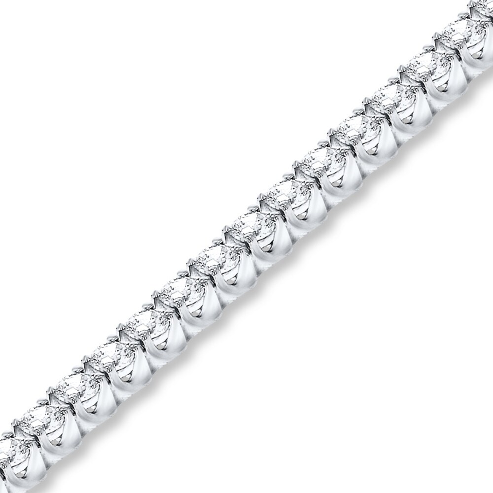 Diamond Bracelet 4 ct tw Round-cut 14K White Gold LhlRmmE3