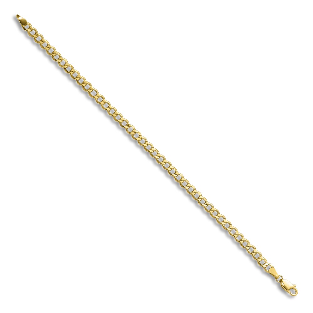 Comfort Curb Anklet 14K Yellow Gold 9\" LyGAMCqU