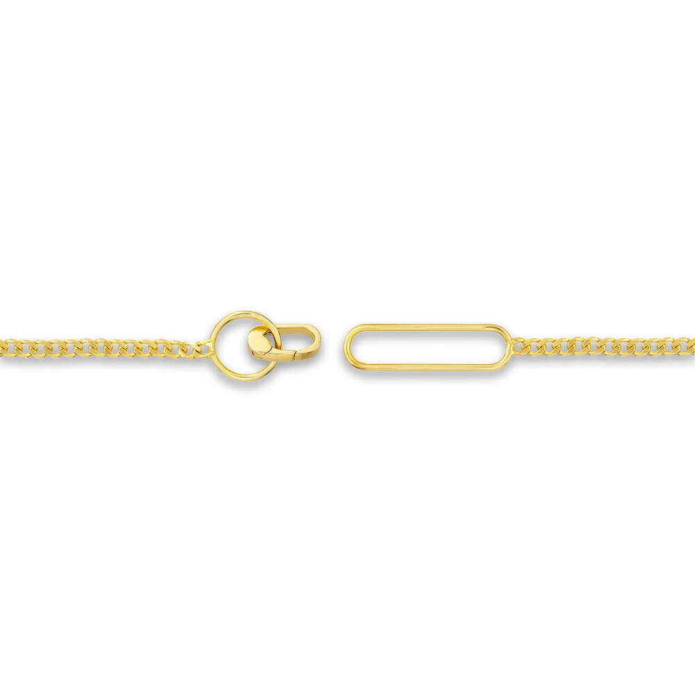 Curb/Paperclip Bracelet 14K Yellow Gold 6\" MUQpjYrW