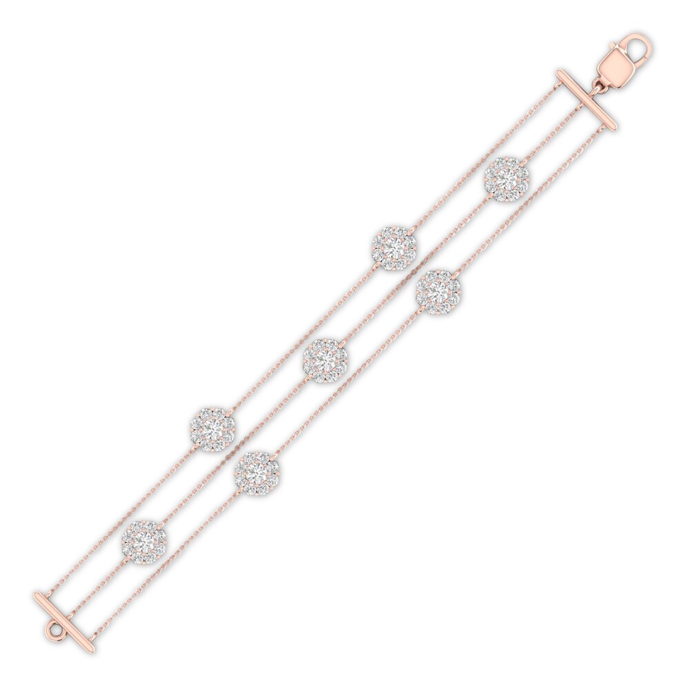 Diamond Bracelet 1 ct tw Round 10K Rose Gold MoQAAkQj