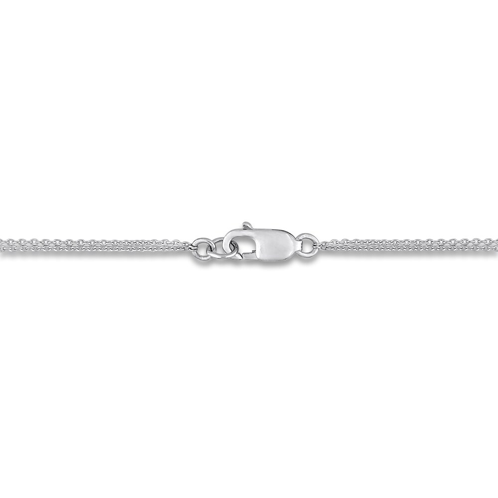 Diamond Heart Bracelet 1/10 ct tw Round 10K White Gold 7.25\" O2YWJm9q