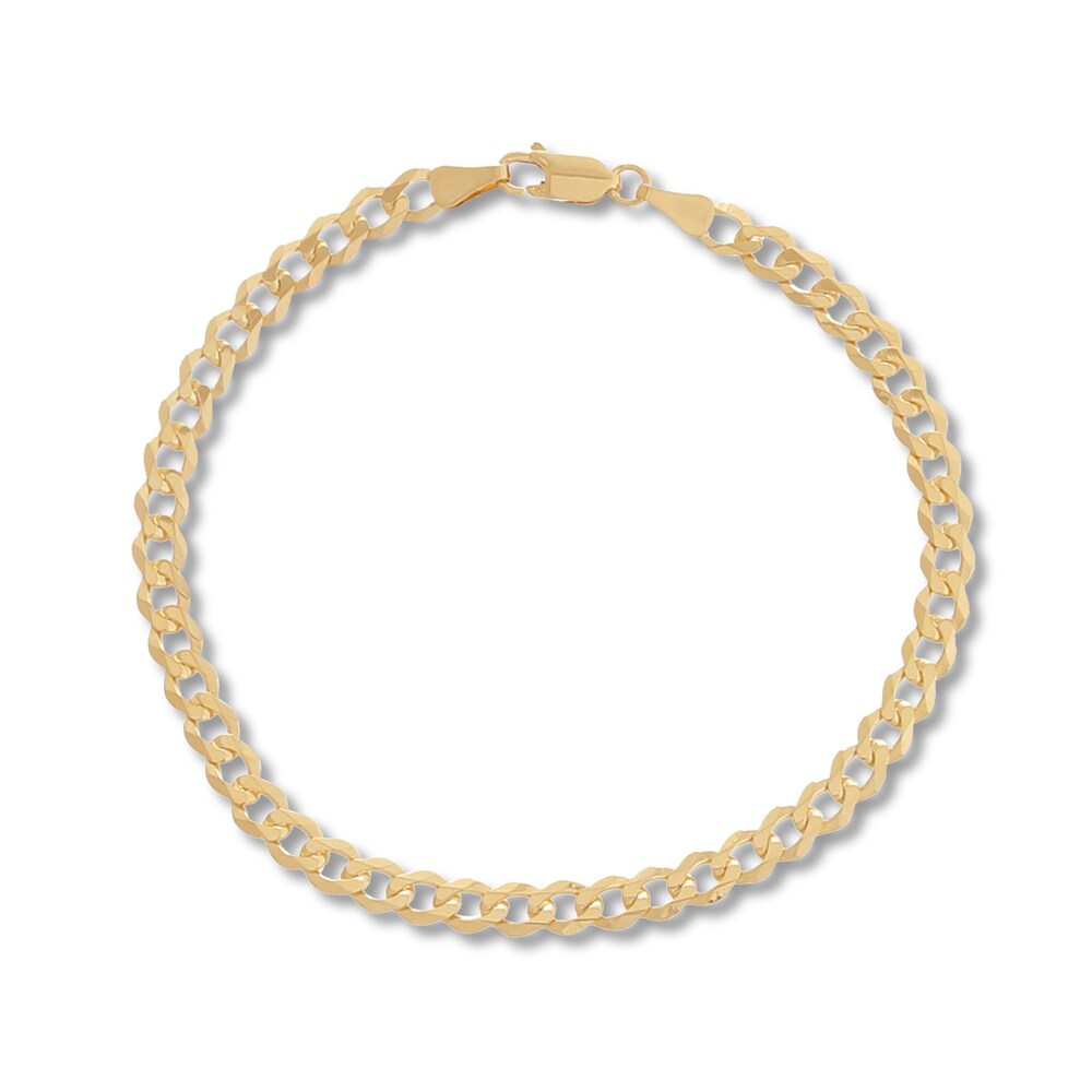 8.5" Curb Chain Bracelet 14K Yellow Gold Appx. 4.95mm OjnQxif3