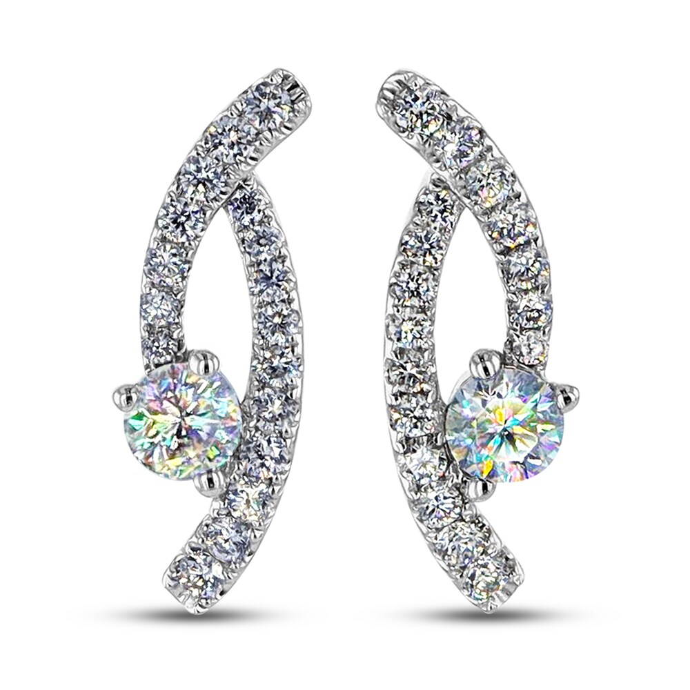 THE LEO First Light Diamond Earrings 3/4 ct tw Round 14K White Gold OkYmZVkh